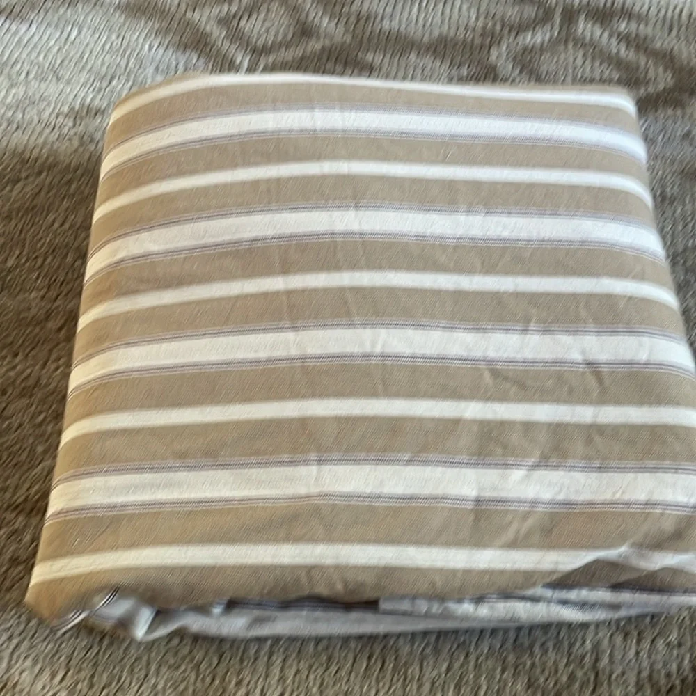 Ralph Lauren Graydon Bold Stripe Full / Queen Duvet in Dune